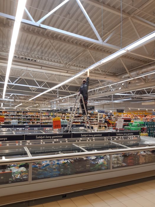 daugiabučio apšvietimo įrengimas
