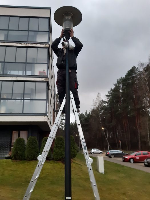 daugiabučio apšvietimo įrengimas